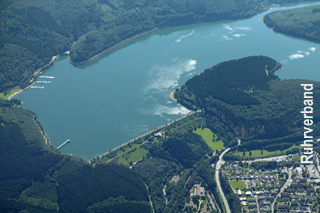 Luftaufnahme der Biggetalsperre