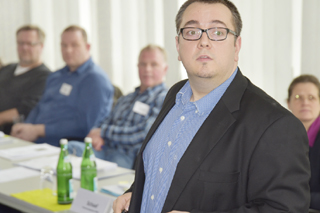 Marc Hermsen während seines Vortrags