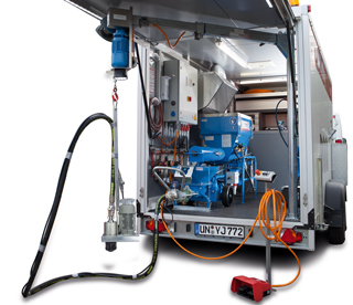 Anhänger mit KS-ASS Sanierungssystem für Abwasserschächte