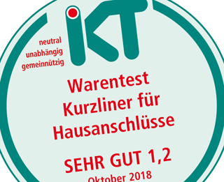 Siegel IKT-Warentest Kurzliner sehr gut