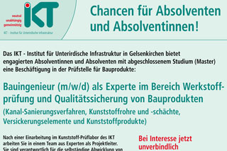 Stellenausschreibung mit schwarzer, grüner und roter Schrift auf grünem Hintergrund