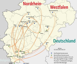 Karte von Nordrhein-Westfalen